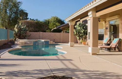 Palm Valley Maison | Spacious golf course house with pool heater, spa