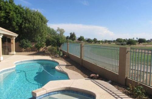 Palm Valley Maison | Spacious golf course house with pool heater, spa