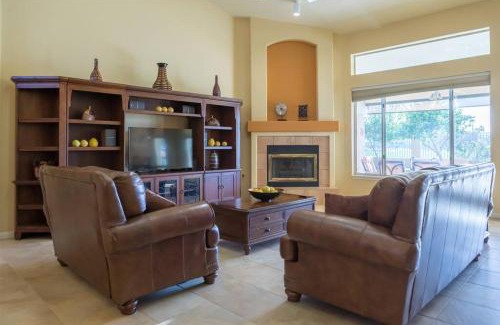 Palm Valley Maison | Spacious golf course house with pool heater, spa