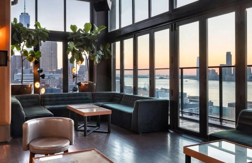 Hudson Square Hôtel | Spacious Room in Chic SoHo Hotel w/ Rooftop Bar & Stunning Hudson River Views