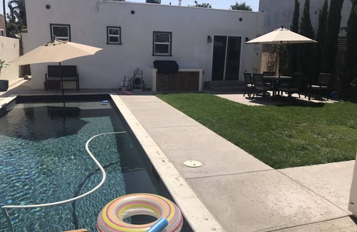 North Park Maison | Spanish bungalow with pool, built in bbq, and outdoor seating areas.