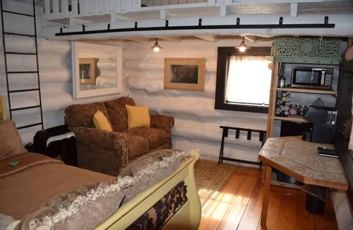 Moneta Cabine | Spring Lake Farm Rustic log cabin on 16-acre private lake