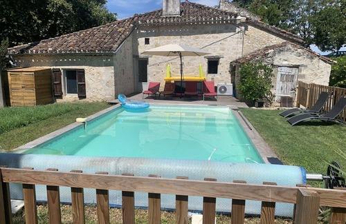Saint-Caprais-de-Lerm Maison | Maison en pierre avec piscine