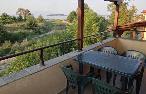 Olympiada Appartement | Struma Dolinata Beach: appartement pour 5 pers. avec vue sur mer à 150m de la plage