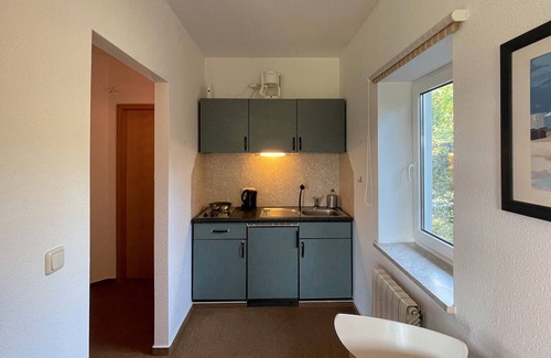 Klein Bollhagen Appartement | Studio 'Fewo Mohnrot - Fulgenhaus' avec balcon