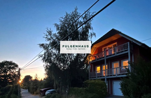 Klein Bollhagen Appartement | Studio 'Fewo Mohnrot - Fulgenhaus' avec balcon