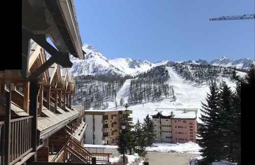 Montgenevre Appartement | Studio 28 M² Coin montagne Balcon Terrasse Pied des pistes