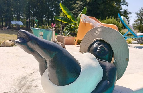 Mazeres Appartement | Studio 'De La Hulotte' avec piscine partagée, Wi-Fi et climatisation
