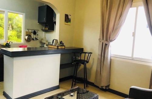 Puerto Galera Appartement | Studio apartment with pool and ocean views .