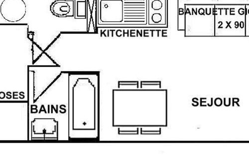 Les Saisies Appartement | Studio cabine 4 pers., Les Saisies, bal., kitchenette, prox. centre et ski - FR-1-594-145