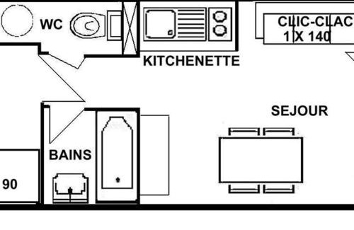 Les Saisies Appartement | Studio cabine aux Saisies, 4 pers, proche centre, balcon - FR-1-594-123