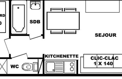 Les Saisies Appartement | Studio cabine aux Saisies, 4 personnes, proche commerces et pistes - FR-1-594-151