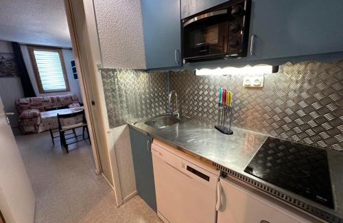 Montchavin Appartement | Studio chaleureux au centre, balcon, proche télécabine - FR-1-181-2827