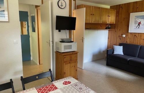 Montchavin Appartement | Studio chaleureux au centre, balcon, proche télécabine - FR-1-181-2827