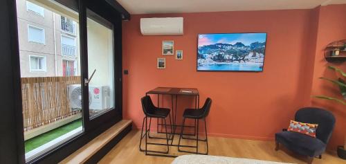 Clermont Ferrand City Centre Appartement | Studio climatisé Place de Jaude Garage balcon tv wifi