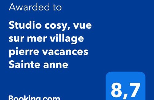 Sainte-Anne Appartement | Studio cosy, vue sur mer villages vacances Sainte anne chèques vacances acceptés