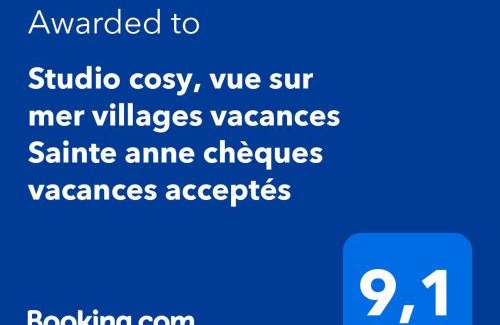 Sainte-Anne Appartement | Studio cosy, vue sur mer villages vacances Sainte anne chèques vacances acceptés