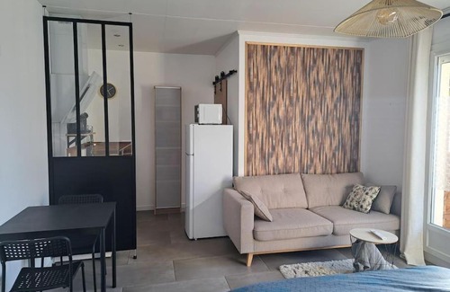 Serezin-du-Rhone Appartement | Studio dans maison avec jardin et balcon, au calme