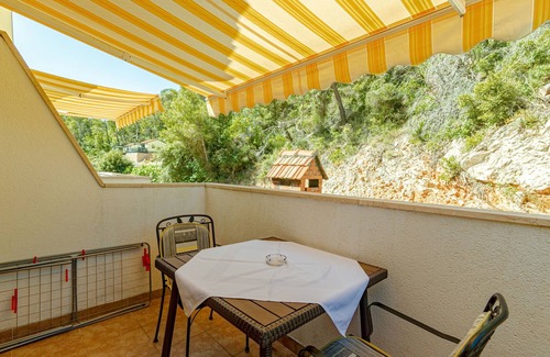 Zastrazisce Appartement | Garçonnière avec le balcon Baie Vela Stiniva, Hvar (AS-14511-c)