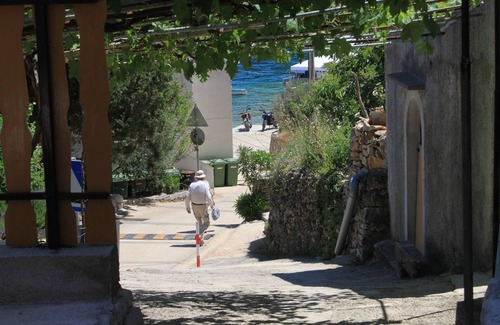 Valun Appartement | Garçonnière avec la terrasse et la vue sur le mer Valun, Cres (AS-8081-a)