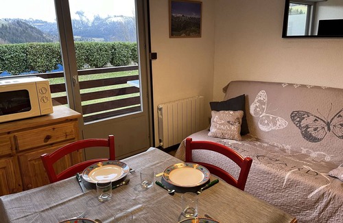 Le Grand-Bornand Appartement | Studio au cœur du Chinaillon avec Parking et Balcon, 4 couchages