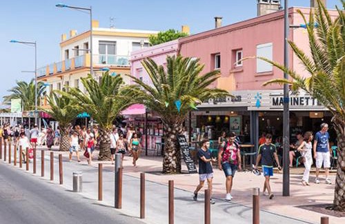 Plage d'Argeles Appartement | Studio rénové, 1ère ligne de plage, terrasse privée avec barbecue, climatisation, proche commerces - FR-1-732-13