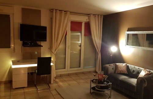 Epernay Appartement | Studio avec jacuzzi privatif, terrasse et balcon et billard