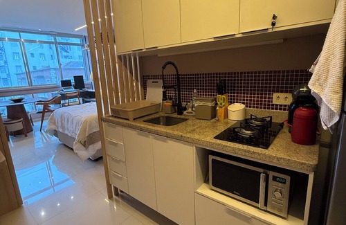 Boqueirao Appartement | Studio with unobstructed sea views, luxury and comfort 1 block from the beach!