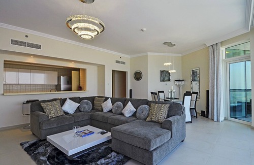 Dubai Marina Appartement | * Superbe! 5 * - 4 BR-Oceanfront-Appartement-Plage privée - Vues sur la mer *