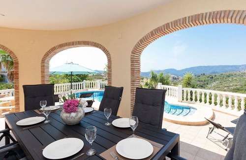 Rafol de Almunia Villa | Maison de vacances privée avec WIFI, climatisation, piscine privée, TV, patio, vue panoramique