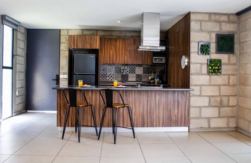 Downtown Guadalajara Appartement | Stylish Authentic Loft w/Gym & Coworking | 1 BD | Tribu Colón