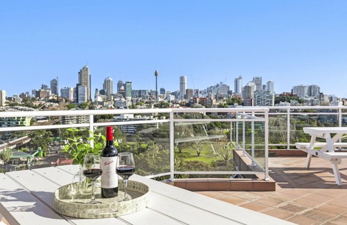 Darling Point Appartement | Stylish Studio with Rooftop Harbour Views