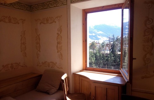 Premadio Appartement | Bel appartement décoré de fresques dans le quartier de Bormio-Bagni Vecchi