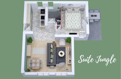 Orbec Appartement | SUITE JUNGLE - JARDIN, NETFLIX et PARKING - Le Manoir aux Pommes