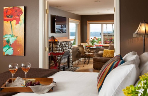 Three Tree Point Lit Et Petit-Déjeuner | Suite avec vue sur Puget Sound, mont Rainier et olympique