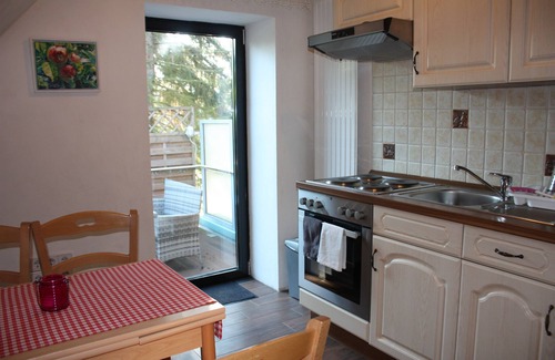 Bad Saarow Appartement | Suite avec terrasse et vue sur l'église, accès au lac - Ferienhof Löschebrand