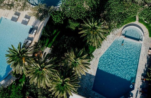 Agia Galini Villa | Superb Agios Vasilios Suite | Lolopechka Suite | 1 Bedroom | Min. Children Age: 13 Years | Private Furnished Balcony or Terrace with Garden and Mountain View | Spacious Shared Furnished Sun Terrace | Shared Outdoor Pool | Shared Hot Tub | Agia Galini