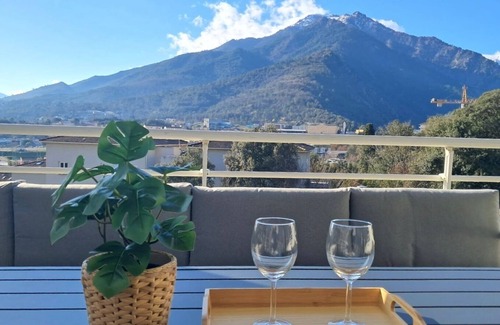 Corte Appartement | Appart terrasse couverte vue montagne et citadelle super équipé 2ch 6 personnes