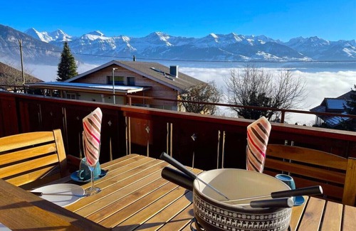 Goldiwil Chalet De Ski | SwissHut Stunning Views Alps & Lake - Chalet Aeschlen
