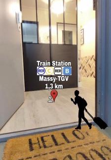 Massy Appartement | T4 Massy TGV by Beds4Wanderlust - 80m2 avec Terrasse et bureau - proche coulée verte - idéal Pro ou Famille