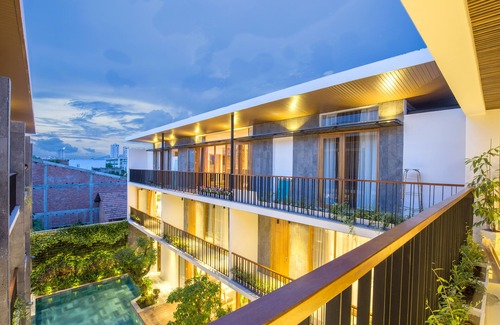 An Hai Đong Hôtel | Studio de luxe Tam House avec piscine, cuisine et petit-déjeuner