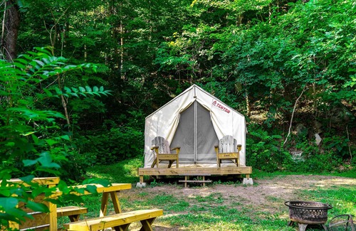 Ansted Location De VR | Tentrr State Park Site - WV Hawk's Nest State Park - Site B - Single Camp
