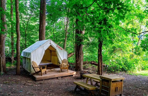 Ansted Location De VR | Tentrr State Park Site - WV Hawk's Nest State Park - Site E - Single Camp