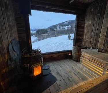 Vestre Slidre Appartement | The blue room at Vevstogo - cosy with a mesmerizing view, sauna and eco living in an old school house