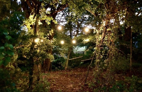 Emory Cabine | The Bluebonnet Yurt is a romantic yurt getaway with private outdoor shower