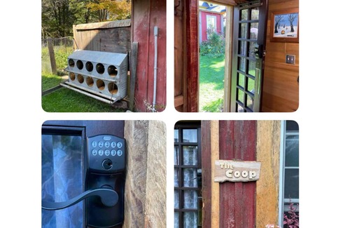Trumansburg Cabine | The Coop at CrowNestFarm! Dog Welcome! Communal Rec Room-Bathroom-Kitchenette