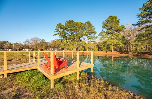 Willis Maison | The G.O.A.T: 2 mins to Lake Conroe! Heated Pool, Fire Pit, Stocked Ponds