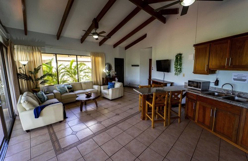 Playa Hermosa Villa | The Golden Sunset Villa on a resort with beach access