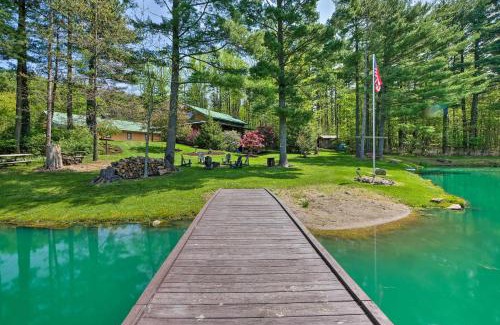 Lakeville Maison | The Red Pine Cabin with Private Pond and Dock!