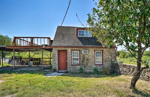Tower Heights Maison | The Rockhouse Cottage with Deck on Tulsa Farm!